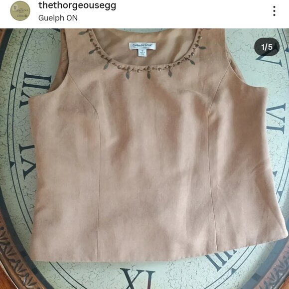 Faux suede fall tank top - Picture 1 of 4